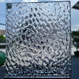 Best textured hot melting art glass extra clear decorative fused glass customized size