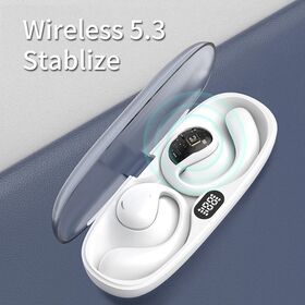 Earphone Bluetooth 5.3 OWS OEM Murah, Headphone Nirkabel Sejati dengan Mikrofon, Kontrol Tombol, Kait Telinga, Headset Anti Air untuk Lari