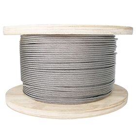 Galvanised Steel Wire Rope 6 x 7 IWRC 1770 2mm - 610m Reel