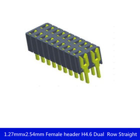 Connecteur Femelle 1.27mm x 2.54mm, H4.6, Double Rangée, Droit - Embase Femelle