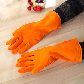 Wholesale Custom Yellow Comfort Kitchen Cleaning Latex Long Sleeve  Household Rubber Gloves Guantes De Limpieza - China Guantes Limpieza and  Latex Household Gloves price