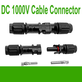 Conector para Cabo Solar 1000VDC com Sistema de Conexão de Crimpar e Pinos de 4.0mm