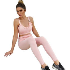 Custom Logo Gradient Gym Fitness Sets Yoga Pants and Sports Bras