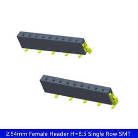 Conector Hembra de 2.54mm H=8.5 de Una Fila SMT - Header Hembra SMT para Montaje Superficial