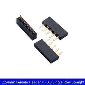 Connecteur Femelle 2,54 mm H=3,5 Simple Rangée Droit