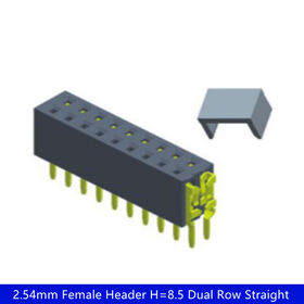 Connecteur Femelle 2.54mm H=8.5 Double Rangée Droit - Embase Femelle pour PCB