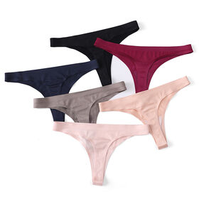 Custom Logo Printed Seamless Thong Panties Women′ S Underwear - China Women's  Underwear and Panties price