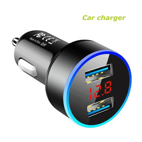 Dual ports car charger with Digital display car charger