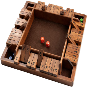 Buy Shut The Box Dice Game,2-4 Player Family Wooden Board Table Math Games  for Adults Online at Low Prices in India 
