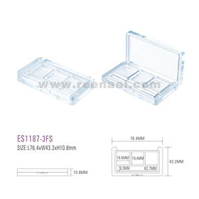 Wholesale Eyeshdow Transparent Case Cosmetic Packing Boxes for Compact Powder, Available in Various Colors and Logos