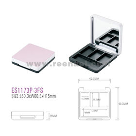 علبة بودرة مضغوطة فارغة لظل العيو٬ متوفرة مع مرآة داخلية - مثالية لتجارة الجملة بالجملة