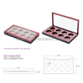 Empty Eye shadows Case Cosmetic Plastic Packing Boxes, Compact Powder Cases, Available in Various Colors and Logos