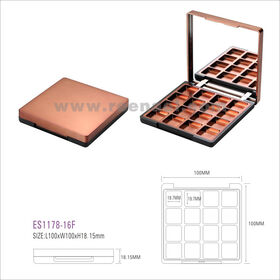 Boîtier compact personnalisable en ABS pour fard à paupières en poudre avec miroir, boîtes d'emballage cosmétiques, disponible en différentes couleurs et logos