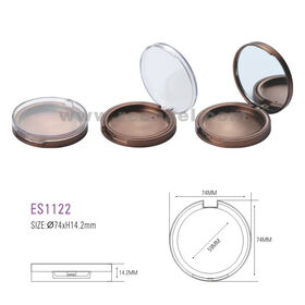 علبة بودرة مضغوطة فارغة بلاستيكية مع وظيفة إعادة تعبئة مغناطيسية وشعار مخصص لمستحضرات التجميل