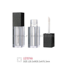 Envase de brillo labial redondo de alta claridad, 4 ml de volumen, plástico acrílico, empaque de rímel y delineador de calidad profesional