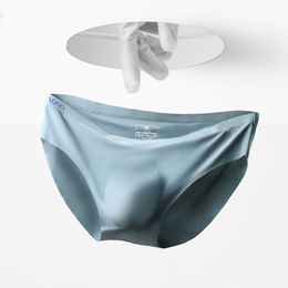 Thin sexy men's underwear seamless briefs summer breathable ice