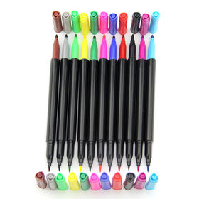 Stamp with Fine Tip, 48 Colors Doal Tip Marker Pens