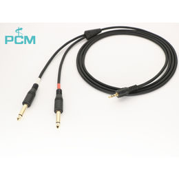 50x 1/8 3.5mm Mono Plug Adapter to 2-way 3.5mm Mono Jack Headphone Y Splitter