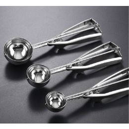 2023 Wholesale Food Grade Stainless Steel Cookie Ice Cream Scoop Melon Meat  Baller Muffin Scooper