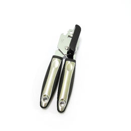 Can Opener Manual Beer Hand Held Safety Easy Camping Side Cut Can Openers  Cover Smooth Edge, with Bottle Opener Black