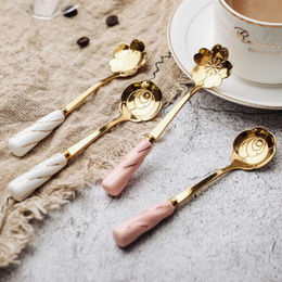 High Quality Small Metal Silverware Brass Gold Stainless Steel Plated Black  Camping Long Handles Tea Dessert Coffee Spoon - China Home Stainless Steel  Dinnerware and Coffee Spoon price