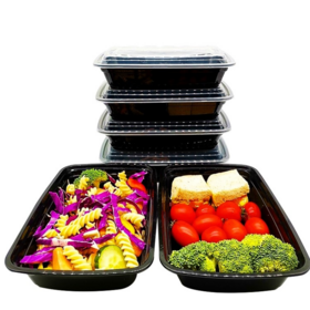 Freshware Meal Prep Containers 3 Compartments with Lids, Set of 21