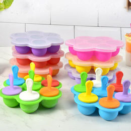 Generic 7 Cavity Silicone Mini Ice Pops Mold Ice Cream Ball Maker