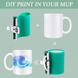 3D Sublimation Silicone Mug Mold Clamps For Small Short Glass Wine Bottle Heat Transfer printing Mold for glass mugs
