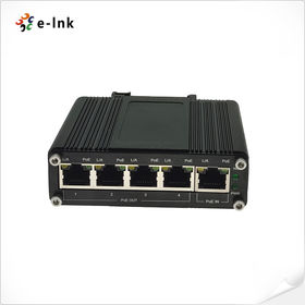 Pow Extender Industrial 1-Port 802.3at PoE+ to 4-Port 802.3af/at Gigabit PoE ...