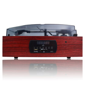Gira-discos Retro com Design Exclusivo, Rádio, Leitor de Cassetes, Slot USB/SD - Ideal para Negócios B2B