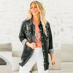 Distressed denim jacket clearance wholesale