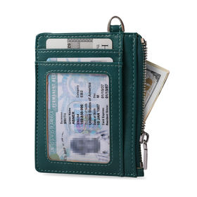 Mens Womens Leather Wallet Credit Card Holder RFID Blocking Zipper