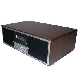 Gramófono programable de la radio del casete del juego del tocadiscos de madera retro de la placa giratoria