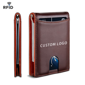 Buy Wholesale China Minimalist Wallet For Men And Women - Genuine Leather  Rfid Secured Card Case & Business Card Holder at USD 2.1