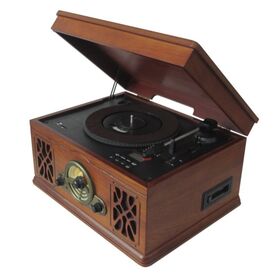 Heiß verkaufte Produkte, Großhandel Plattenspieler-Musikanlage aus Holz mit Stereolautsprechern