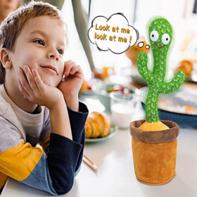 Jouet en peluche cactus, jouets en peluche cactus dansant chanter et  danser, jouets en forme de cactus pour enfants