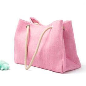 Wholesale Large capacity woman fashion tote bag blank canvas lady shoulder bag for women