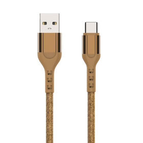 Factory price, USB A to Type C cable, Soft cable, wood grain material, High quality product. for phone charging for sale