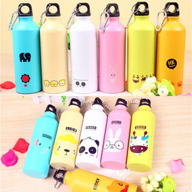 ✪ White Blank Sublimation Water Bottle with Carabiner Aluminum Leakproof  Kettle 