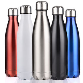 ✪ White Blank Sublimation Water Bottle with Carabiner Aluminum Leakproof  Kettle 