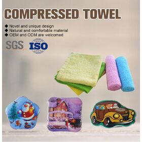 High-quality compressed towels can be customized with patterns and fast delivery.