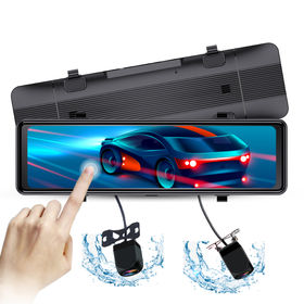 Buy Wholesale China 12 Inches Car Dvr Dash Cam Front 4k+back 1080p+lane  Offset+wifi+gps Touch Screen Auto Rearview Mirror Camera With Stream Media  & Touch Screen Dash Cam Car Rearview Systems at USD