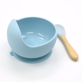 Silicone Baby Bowl Set - Blue & Marble