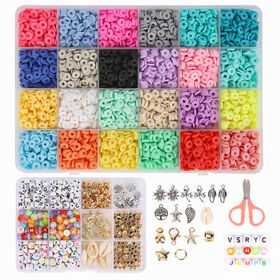 20/50/100 pièces de perles d'argile polymère mélangées, diverses