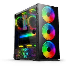 Computer Case & Tower Desktop Gaming Cabinet Casing Bilgisayar Kasas Gabinete Cpu Gamer Pc Case With Dual Tempered Glass for sale