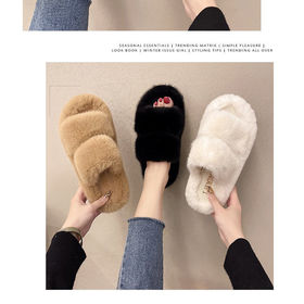 Buy Wholesale China 2022 Autumn And Spring Flat Women Slipper Of Faux Mink  Fur Slippers Ladies With 3 Color Soft Slipper & Eva Slipper at USD 1.89
