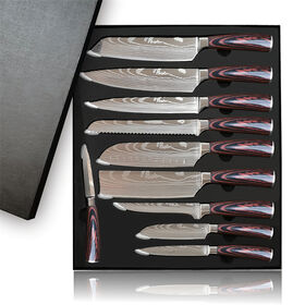 Buy Wholesale China Wholesale Damascus Steel Commercial Vegetable Fruit Bbq  Sushi Slicing Custom Kitchen Chef Knife Set & Kitchen Knife Set at USD 126
