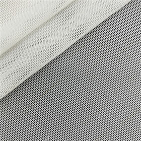 White Sport/Active Mesh 4-Way Stretch Sheer Poly Spandex Fabric by The Yard  