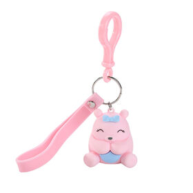 Porte-clés en plastique créatif mignon personnalisé en PVC souple 3D Poupée Licorne Mode Sac Décoration de porte-clés
