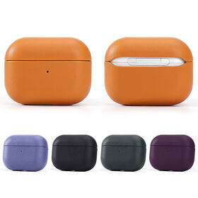 Étui pour Écouteurs en Cuir Véritable Entièrement Enveloppé Fait Main Anti-Poussière Antichoc Étui Portable pour AirPods 3